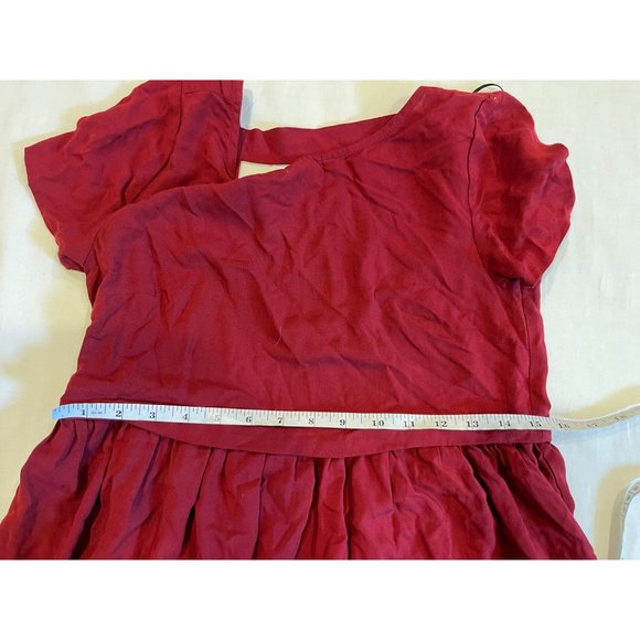 Forever 21 Womens Skater Mini Dress Back Hole Cap Sleeve Burgundy Size X Small - Picture 5 of 7